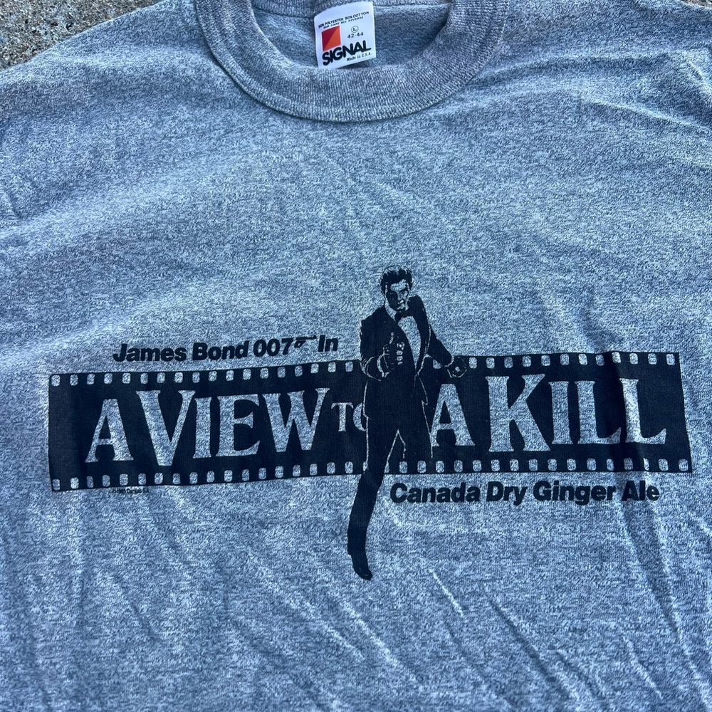 Deadstock Vintage 1985 James Bond A View To A Kill Tshirt - Picture 2 of 3